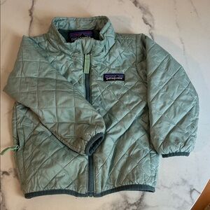 Patagonia Kids Light Mint Quilted Puffer Jacket